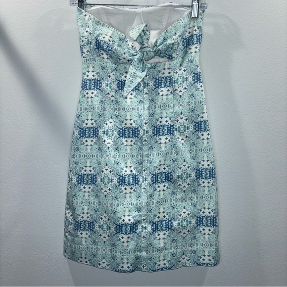 Kaeli Smith Mediterranean Blue Strapless Preppy Dress Size 2 – Made in USA - Picture 6 of 11